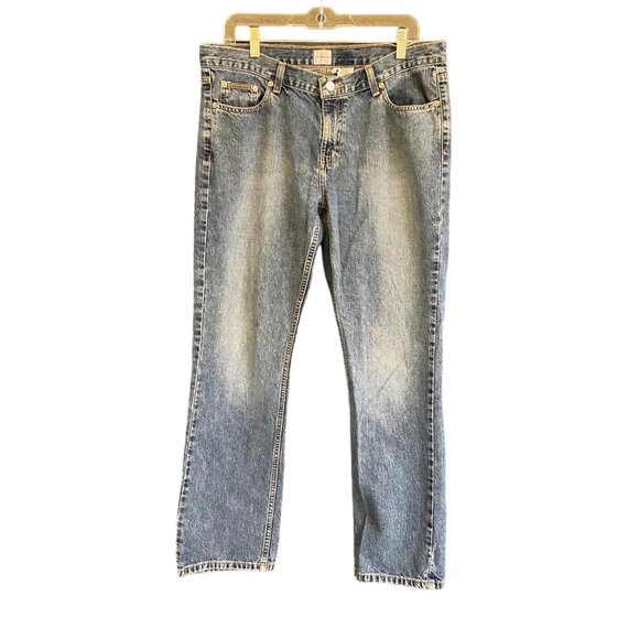 CALVIN KLEIN VTG 90s STYLE WOMENS LOW RISE BOOTCUT JEANS SZ 13 - Picture 1 of 9